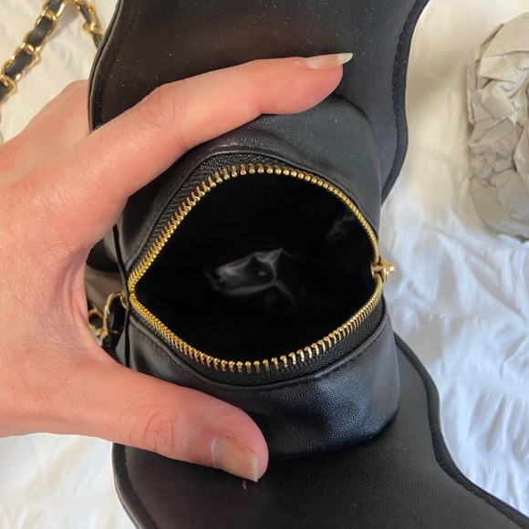 NWOT Faux Leather Black Cat Crossbody Bag - Picture 6 of 6